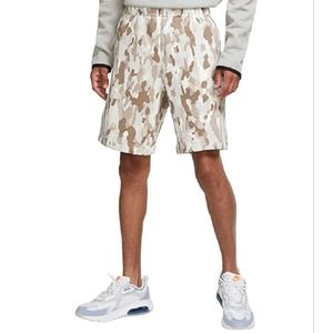 NWT Nike NSW Club Cotton Shorts Beige Camo Mens Small